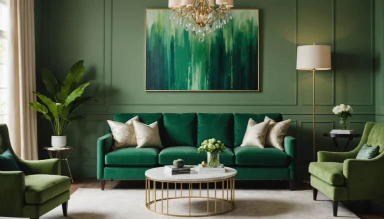 peinture vert salon