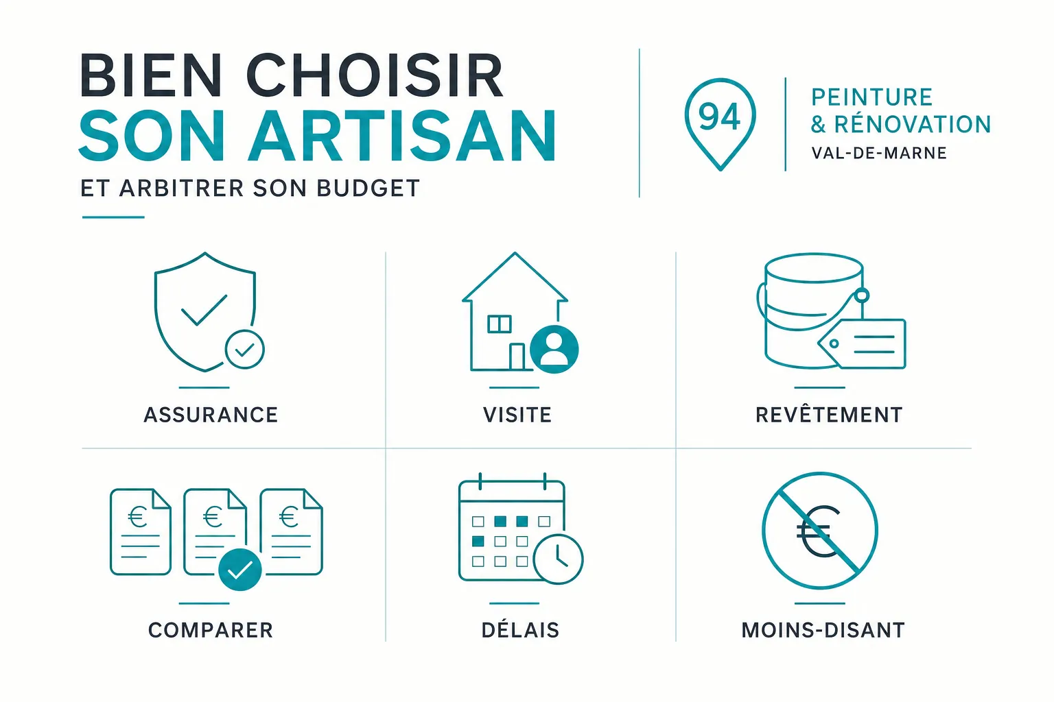 Infographie : Bien choisir son artisan et arbitrer son budget