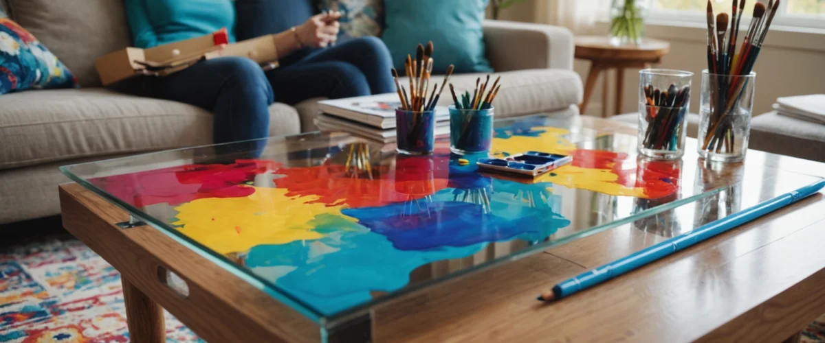 peinture acrylique sur verre
