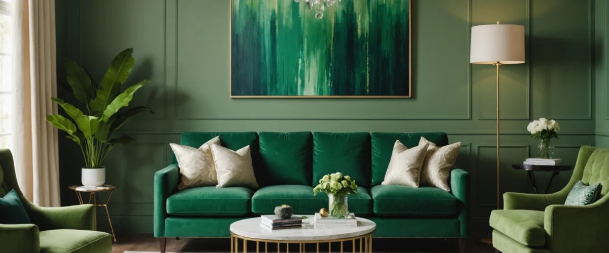 peinture vert salon